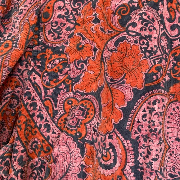 Anthropologie Dayna Corduroy Mini Dress Pink Paisley - Picture 4 of 6